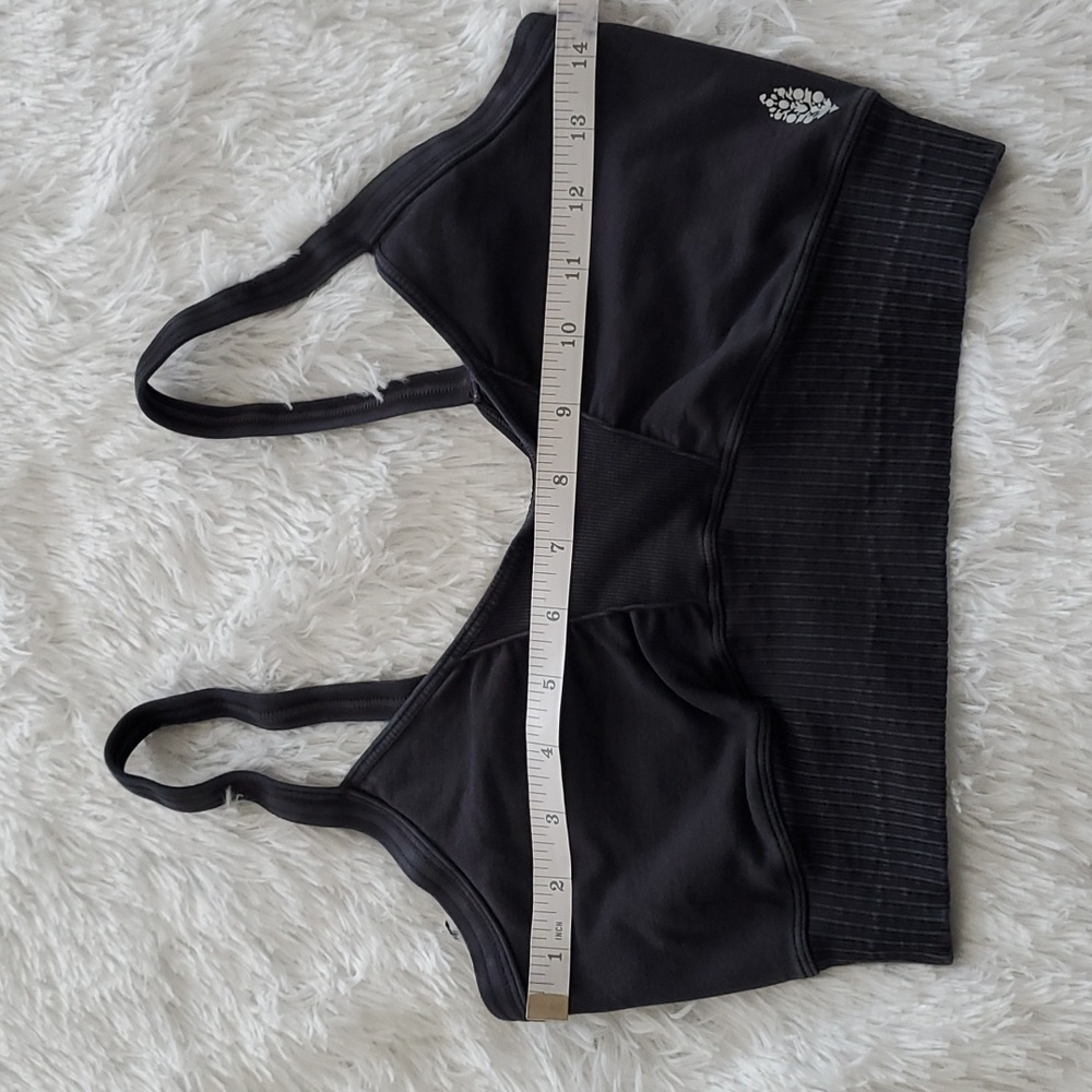 26. Free People Scoop Neck Good Karma Bra Washed Black - Picture 12 of 14
